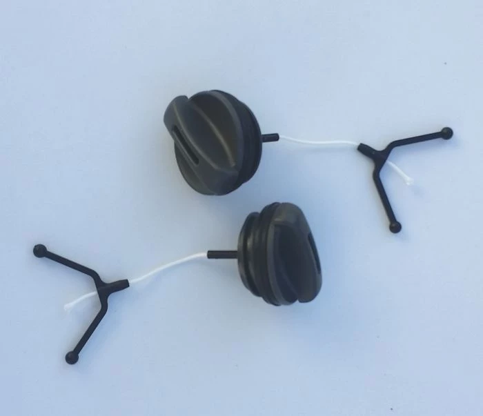 Two Husqvarna Chainsaw Fuel/Oil Caps 435-450 Models 501819602