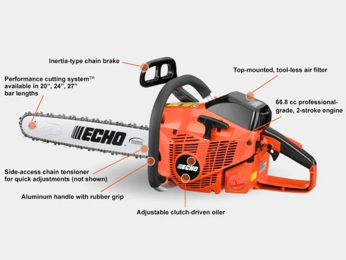 Echo CS-680 24" Chainsaw 66.8cc Commercial - Image 2