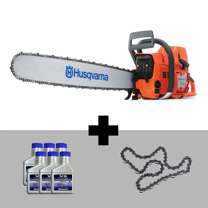 Husqvarna 395XPW Chainsaw 32" Professional w/ 6-Pack Oil & Extra Chain - Image 2