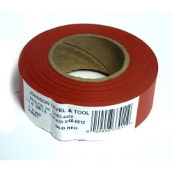 Red Flagging / Barricade Tape 1" x 200' by Johnson Level - Multipack of 9